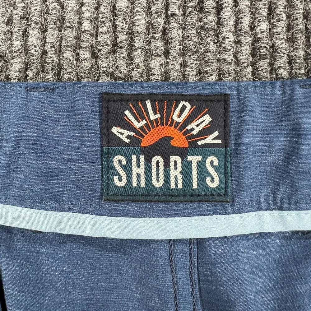 Faherty All Day Shorts Mens Size 38 Blue Casual Outdoor Active Beach Vacation